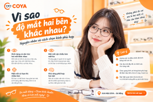 Vì sao độ mắt hai bên khác nhau? Nguyên nhân và cách chọn kính